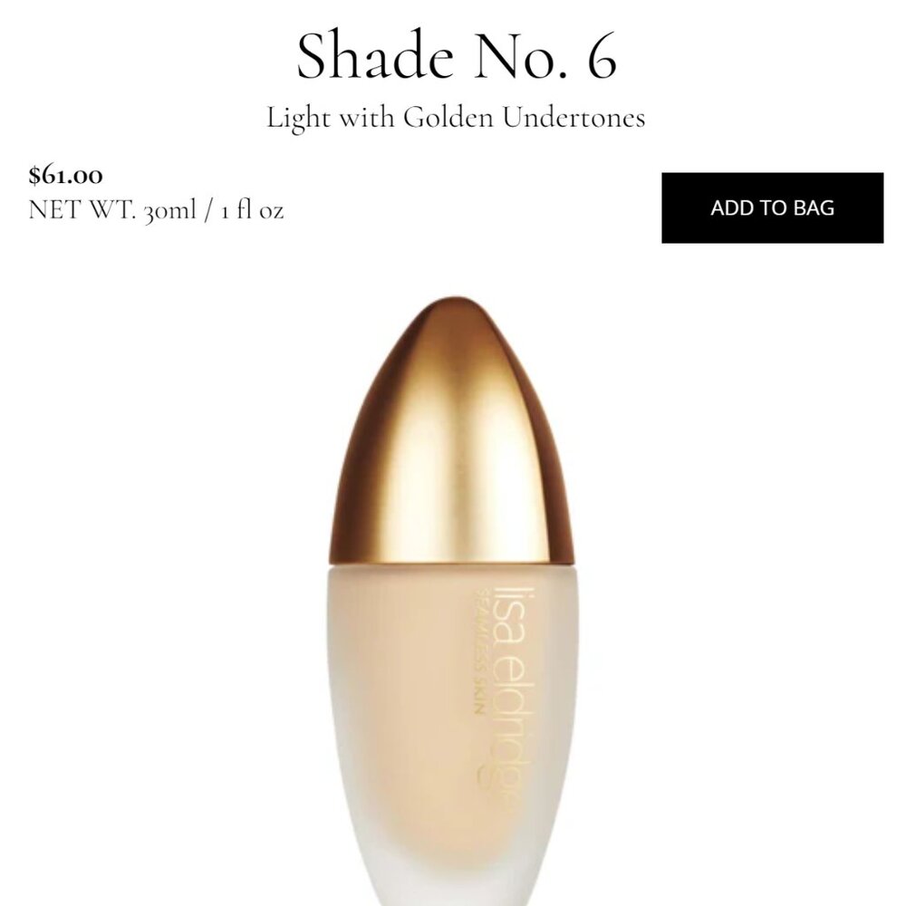 Unopened Lisa Eldridge Seamless Foundation No. 6